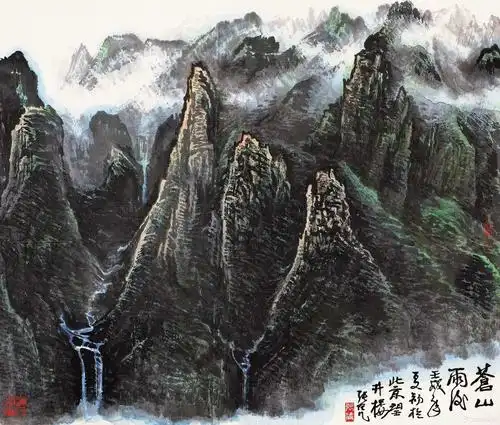 渔歌_《中国近现代名家画集·张凭》_张凭作品展_张凭在线作品_张凭