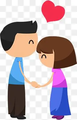 可爱呆萌q版情侣