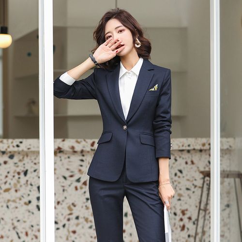 高端职业装西装套装女春秋总裁气质女神范正装西服时尚前台工作服