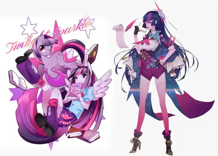 小马宝莉梦幻般的拟人柔柔变敖娇紫悦略欠感性不如苹果嘉儿