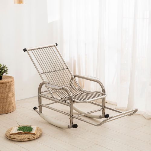 家用不锈钢摇摇摇椅夏天乘凉午休成人睡椅室外摇椅