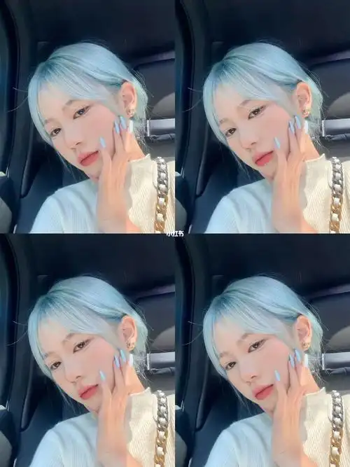 双拼冰蓝色 无敌显白温柔梦幻的色调不挑肤色还无敌显白米白与冰蓝色