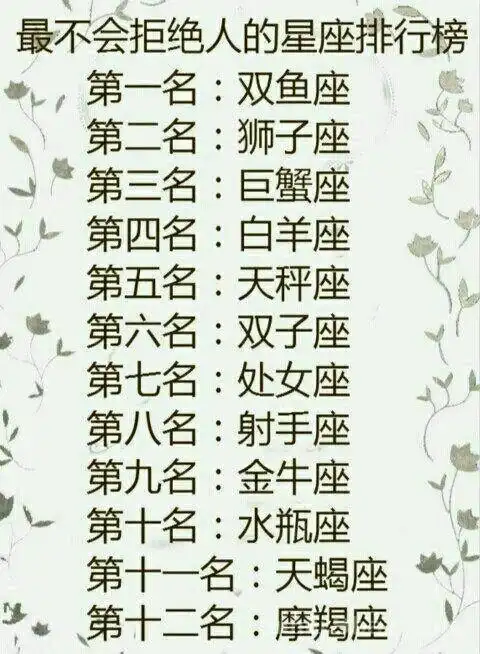 巨蟹座排到第几,12星座长相最丑排行