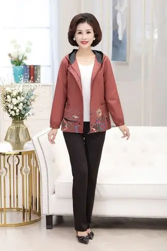 中老年女士简约百搭休闲印花女装中老年女装2020夏秋新款妈妈装长袖